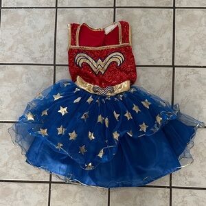 DC Red and Blue Superhero Costume with Gold Stars